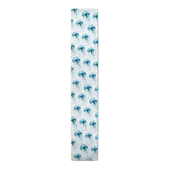Jellyfish Outdoor Table Runner Light Blue {1}