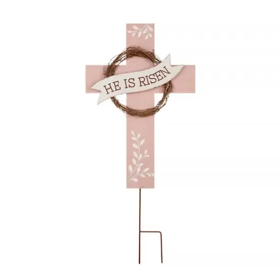 Glitzhome&reg; 32" Easter He is Risen Yard Stake {1}