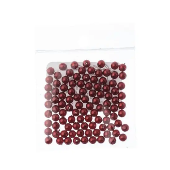 Preciosa Maxima 4mm Glass Nacre Pearls, 100ct. Red {3}