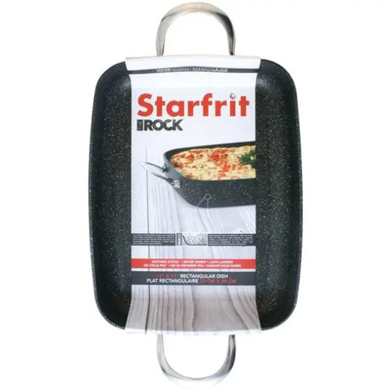 THE ROCK by Starfrit 13" Square Oven Dish With Stainless Steel Handles {3}