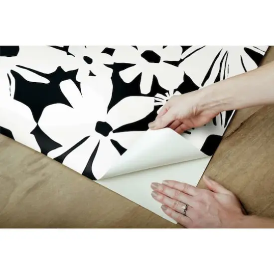 RoomMates Black Daisy Chain Peel & Stick Wallpaper {10}