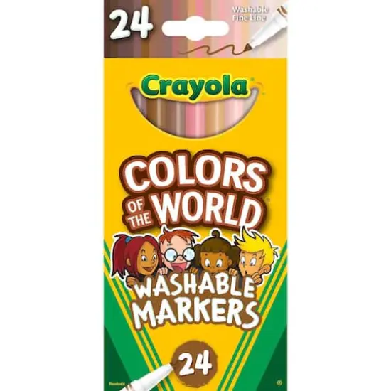 Crayola&reg; Colors of the World Fine Line Markers, 4 Packs of 24 {3}