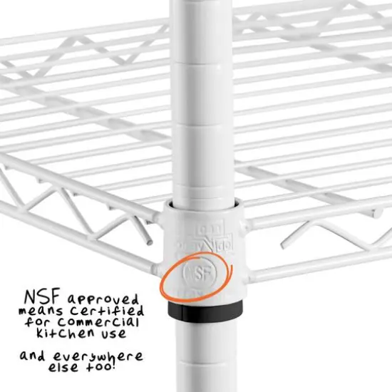 Honey Can Do White 4-Tier Heavy-Duty Adjustable Shelving Unit {7}