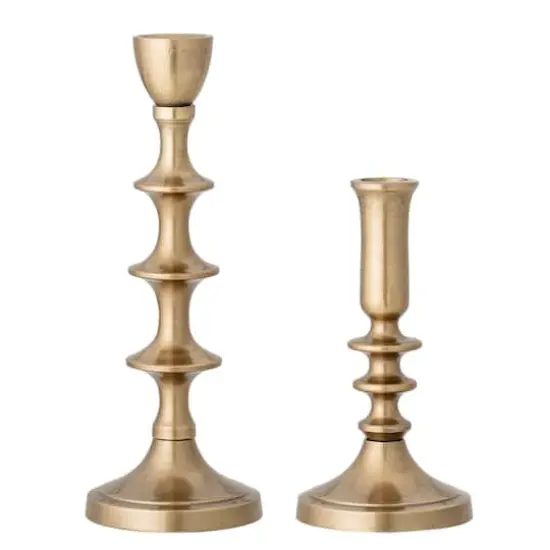 Hello Honey&reg; Gold Taper Candle Holder Set {1}