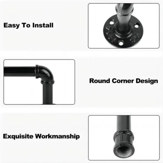 NEX&trade; 7-Piece Black Wall-Mounted Toilet Paper Roll Holder Set {4}