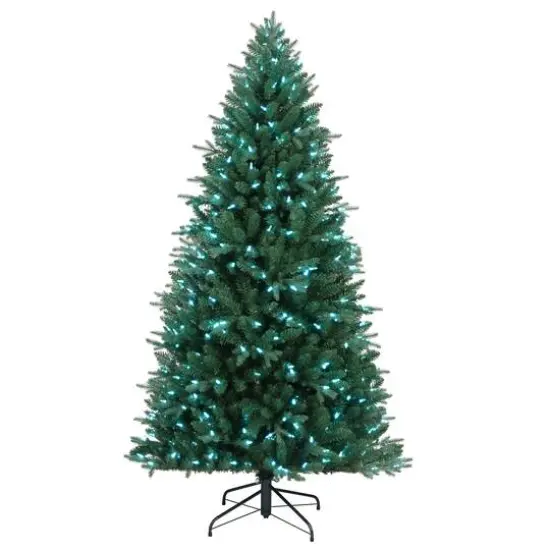 6.5ft. Pre-Lit Alexa Enabled Mountain Fir Artificial Christmas Tree, Multicolor LED Lights {6}