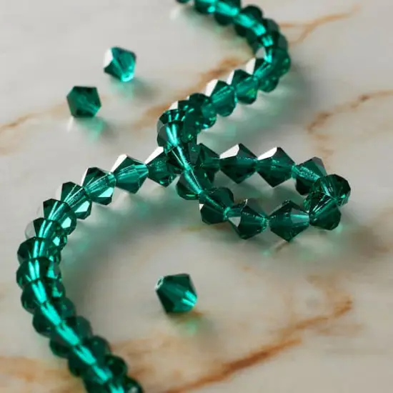 Preciosa Glass Crystal Bicone Beads, 6mm by Bead Landing&trade; Emerald {3}