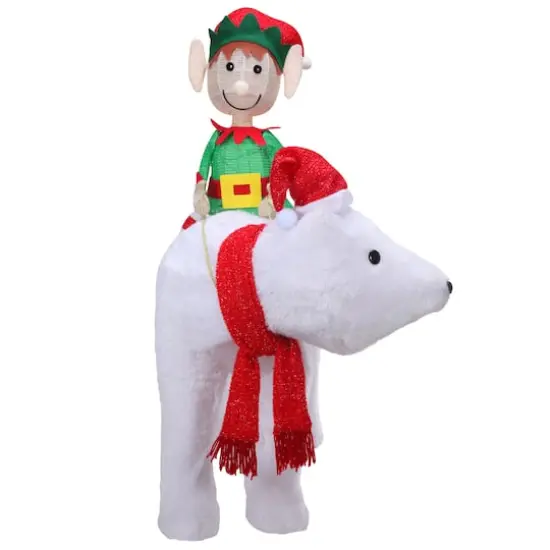 Haute Decor 31.5" Christmas Elf & Polar Bear Pre-Lit LED Yard D&eacute;cor {4}