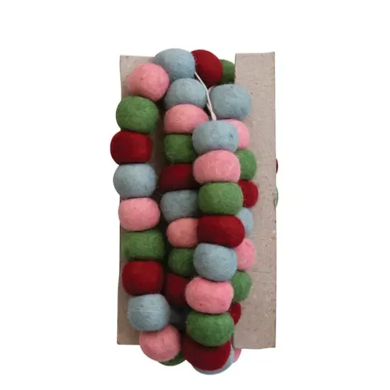 Hello Honey&reg; 6ft. Multicolor Wool Felt Ball Garland {4}