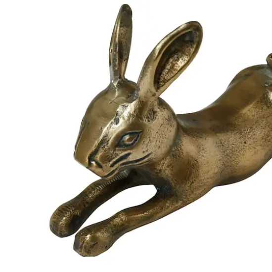 Hello Honey® 11" Antique Brass Decorative Embossed Aluminum Rabbit {5}