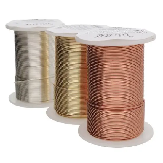 The Beadsmith&reg; Wire Elements&trade; 25 Gauge Tarnish Resistant Medium Temper Gold, Silver & Copper Wire, 12ct. {3}