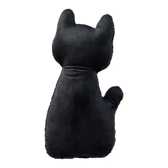 Glitzhome&reg; 18"H Halloween Hooked Skeleton Cat Shaped Pillow {7}