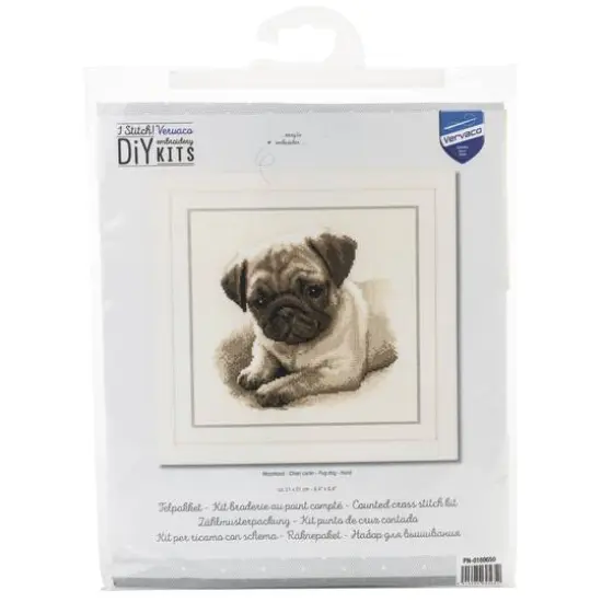 Vervaco Pug Dog on Aida Counted Cross Stitch Kit {4}