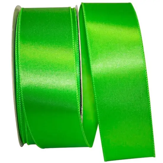 JAM Paper 2.5" x 50yd. Wired Satin Ribbon Citrus {1}