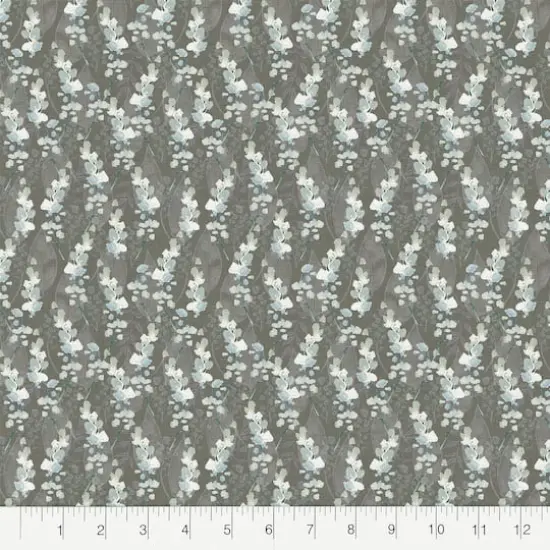 Fabric Editions Gray Motini Vines Cotton Fabric {3}