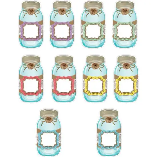 Teacher Created Resources&reg; Shabby Chic Mason Jars Accents, 3 Packs of 30 {3}