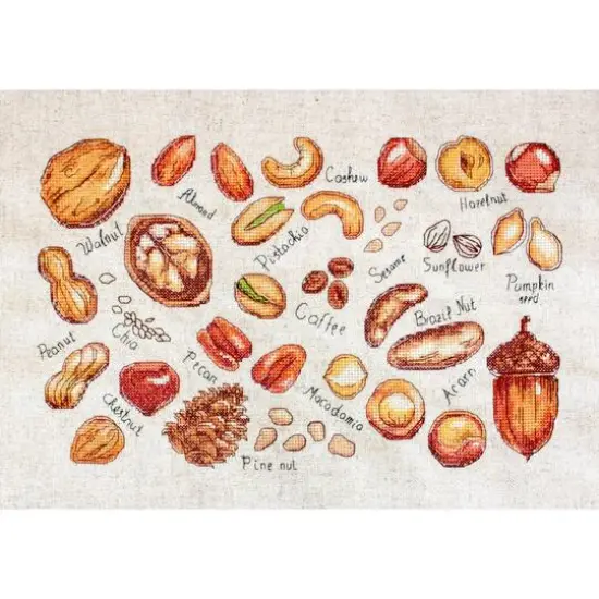 Luca-S Nuts & Seeds Counted Cross Stitch Kit {1}