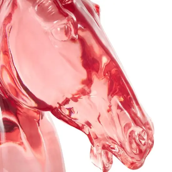 13" Horse Decorative Sculpture Pink {6}