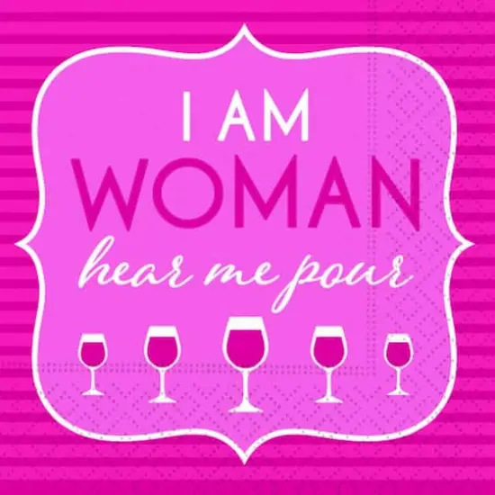 JAM Paper I Am Woman Cocktail Napkins, 40ct. {1}