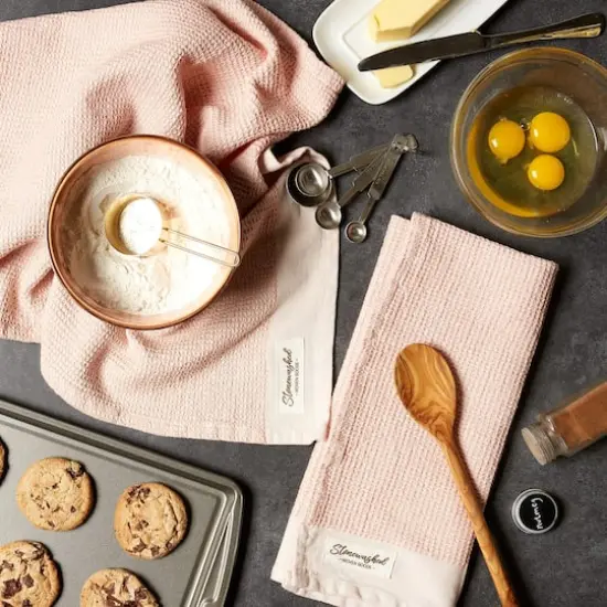 DII&reg; Pink Quartz Washed Waffle Woven Dishtowel, 2ct. {5}