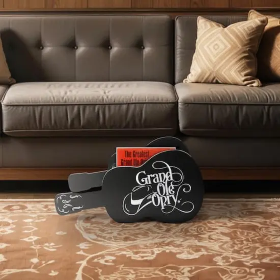 American Art Decor Grand Ole Opry Guitar Shaped Wooded Storage Crate - 16" x 10" {3}