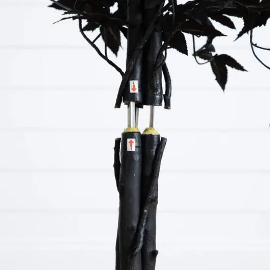 4ft. Artificial Halloween Black Maple Tree with Natural Trunk {6}