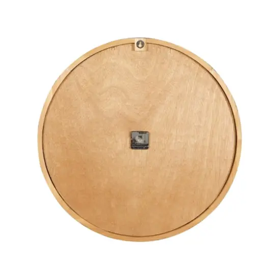 25" Brown Wood Industrial Wall Clock {3}