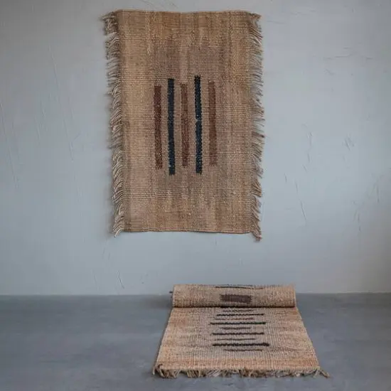 Hello Honey&reg; Bohemian Woven Jute & Leather Wall Hanging {3}