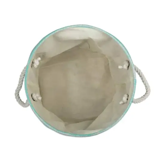 DII&reg; Medium Round Aqua Keeping Score Polyester Bin {4}