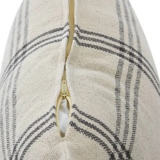 Hello Honey&reg; 20'' Square Gray Plaid Cotton Pillow Cover {7}