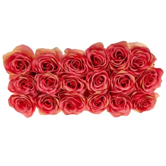 6'' Pink Roses in Black Planter {4}