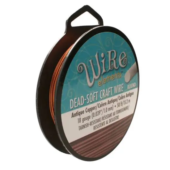 The Beadsmith® Wire Elements™ 18 Gauge Tarnish Resistant Soft Temper Wire, 50ft. Vintage Bronze {2}