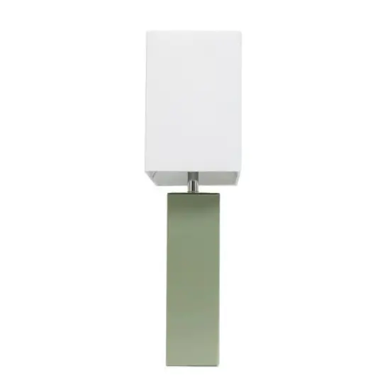 Lalia Home Lexington 21" Sage Green Leather Base Table Lamp {10}