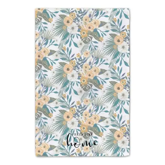 Feels Like Home Tropical Floral Tea Towel Set White {5}