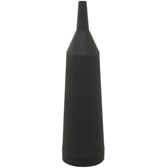 Black Metal Grooved Vase 8" x 8" x 30" {5}