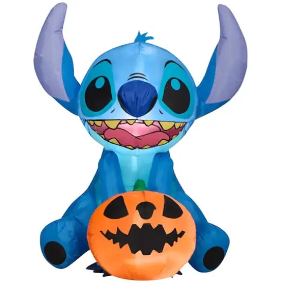 3ft. Airblown&reg; Inflatable Halloween Stitch with Pumpkin {1}