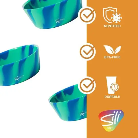 Silipint&reg; 18oz. Deep Pool & Headwaters Silicone Squeeze-A-Bowl Set {4}
