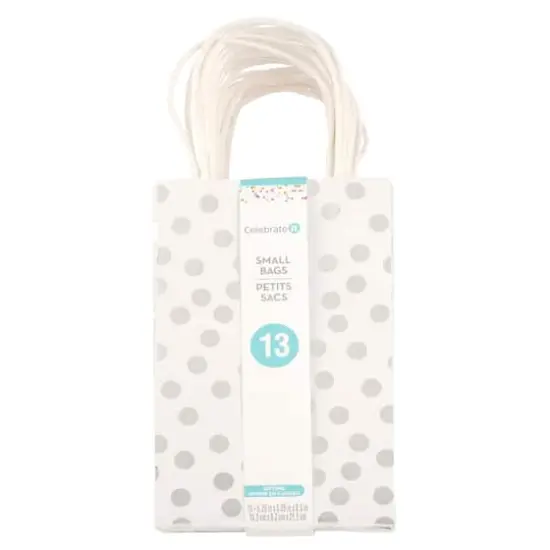 Silver Polka Dot & Stripe Gift Bag Value Pack by Celebrate It&trade; {4}