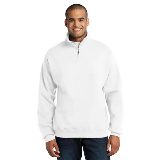 JERZEES&reg; NuBlend&reg; 1/4-Zip Cadet Collar Sweatshirt White {4}