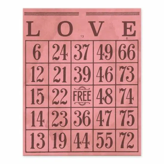 Valentine Bingo 8" x 10" Tabletop Canvas {1}