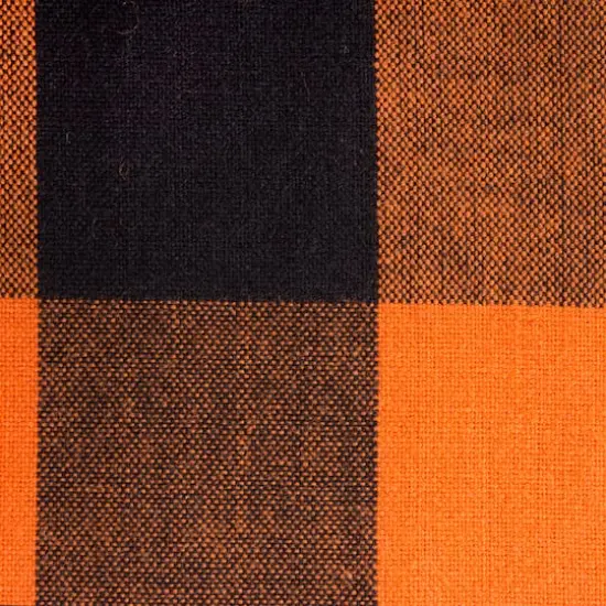 DII&reg; 104" Buffalo Check Tablecloth Orange and Black {5}