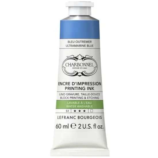 Charbonnel Printing Ink, 60mL Ultramarine Blue {1}
