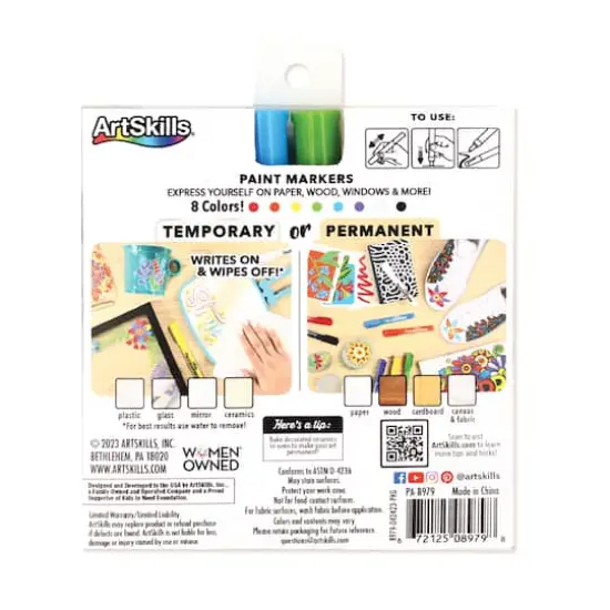 ArtSkills&reg; 8 Color Acrylic Paint Markers {8}
