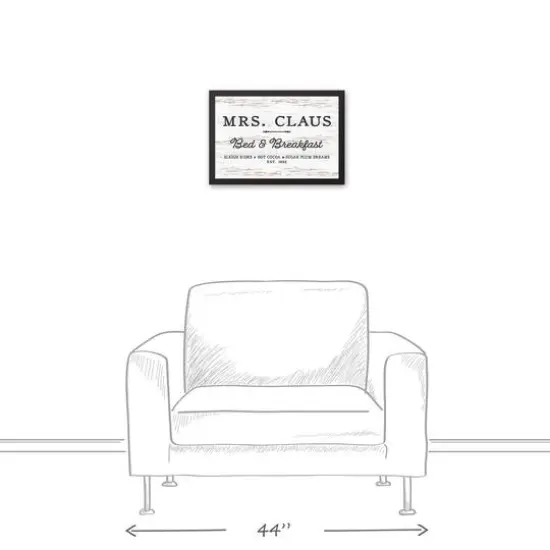 Mrs. Claus Bed Breakfast 18x12 Black Framed Canvas {5}