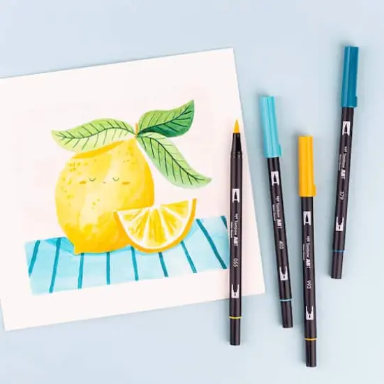 Tombow Lemon Squeezy Dual Brush Pen Set {7}