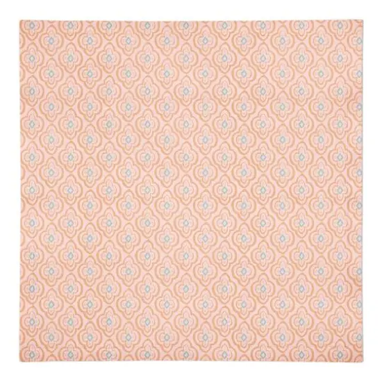 Quatre Cotton Twill Napkin Orange on Pink {1}