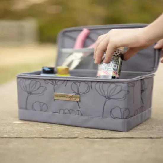 Everything Mary Gray Floral Collapsible Sewing Kit Organizer Box {7}
