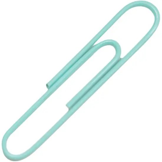 JAM Paper Jumbo Paper Clips Teal {5}