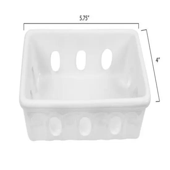 Hello Honey&reg; White Stoneware Berry Bowl/Soap Dish {4}