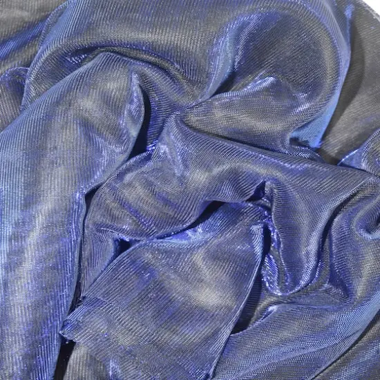 Feldman Blue Metallic Knit Fabric {5}